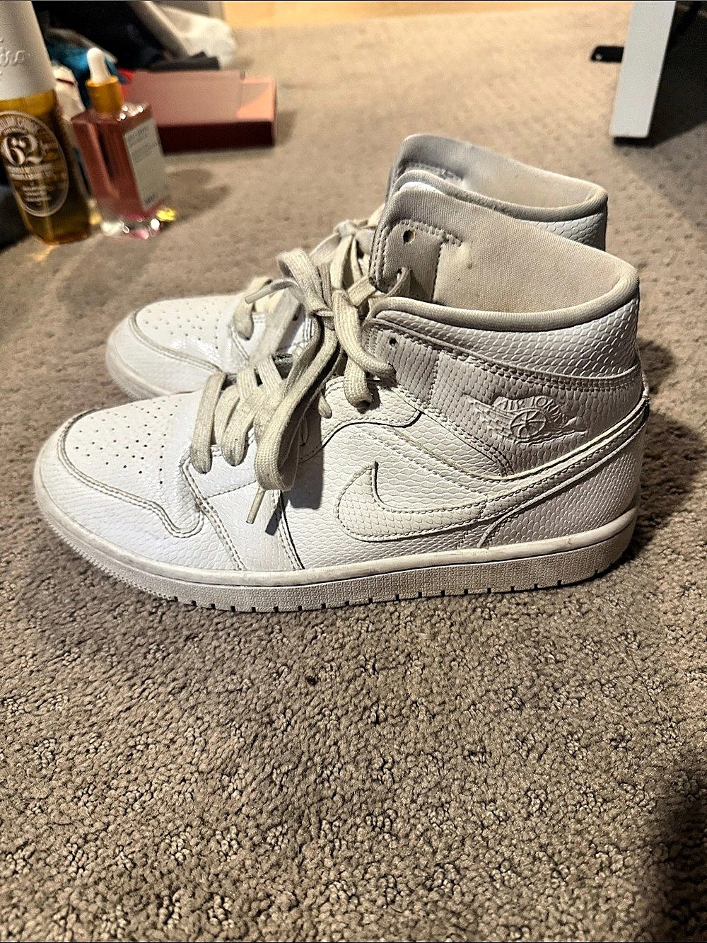 Air Jordan 1 High-Top Sneakers in White